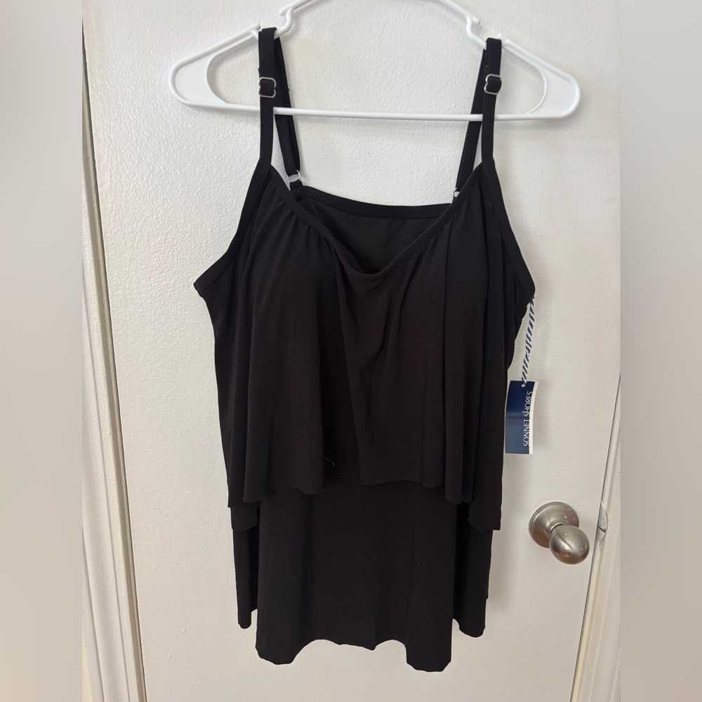 Plus size black bathing suit top
